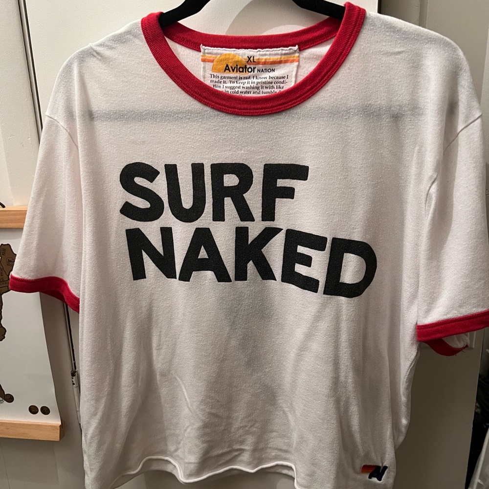 Aviator Nation Surf Naked Women’s T-shirt XL
